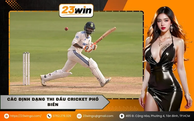 Các định dạng thi đấu Cricket phổ biến